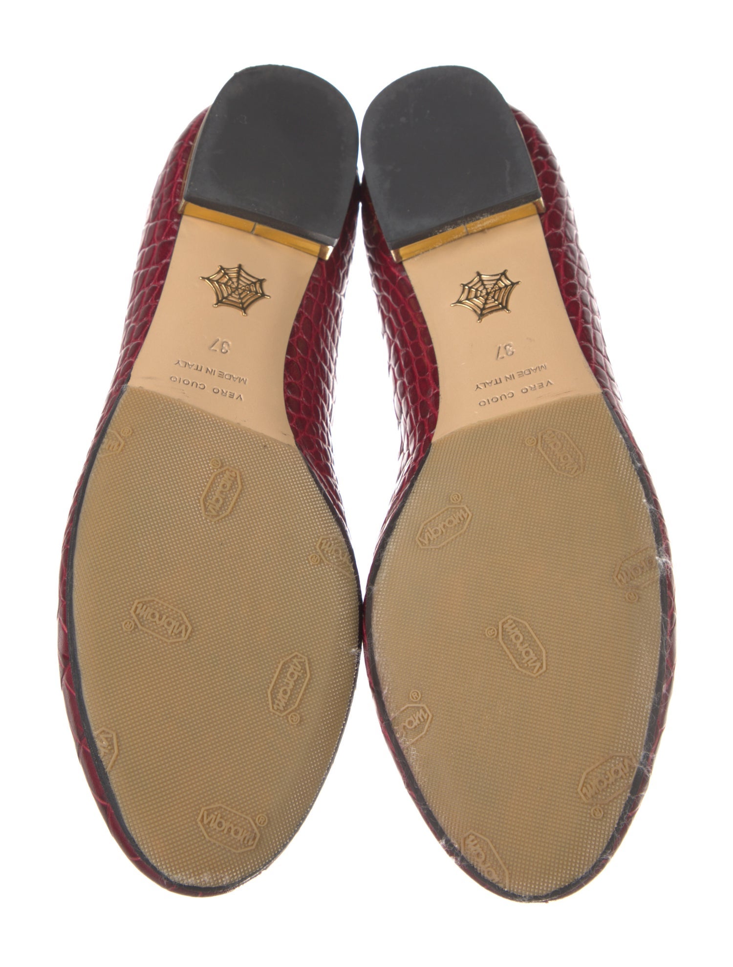 Charlotte Olympia Leather Animal Print Ballet Flats